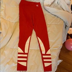 Red Adidas leggings